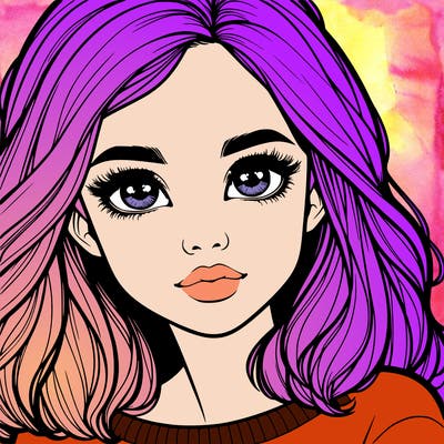 realistic girl whith cute eyes