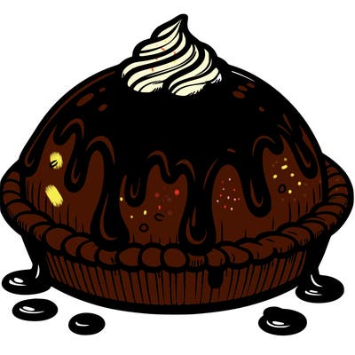 chocolate dripping pie