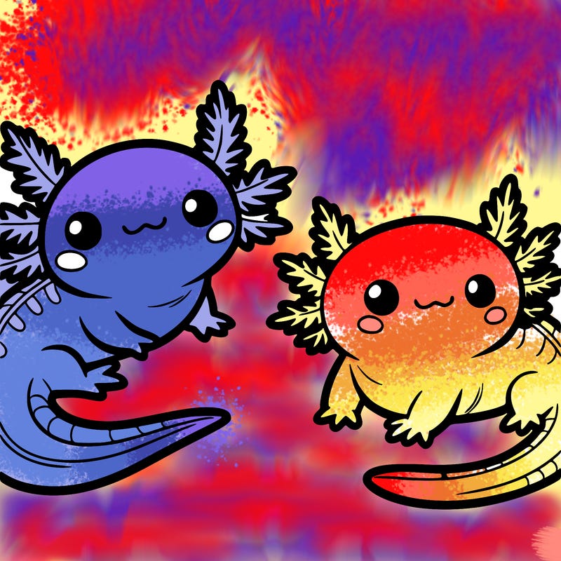 cute axolotls