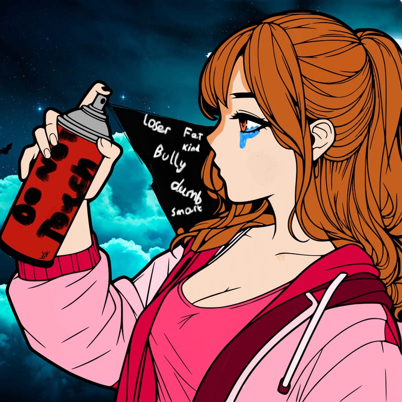 a realistic girl spray, painting