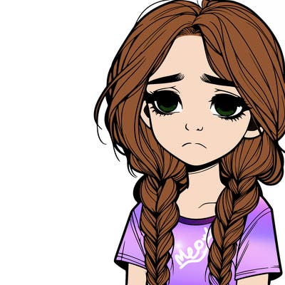 sad realistic girl