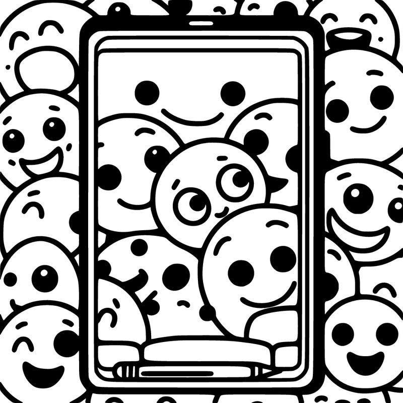 smiley faces covering the screen/there are no spaces