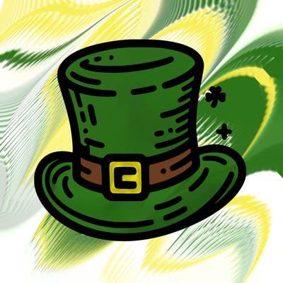 st patrick hat with thin lines