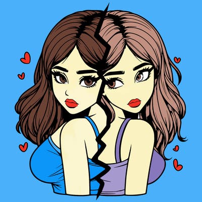 realistic girl split