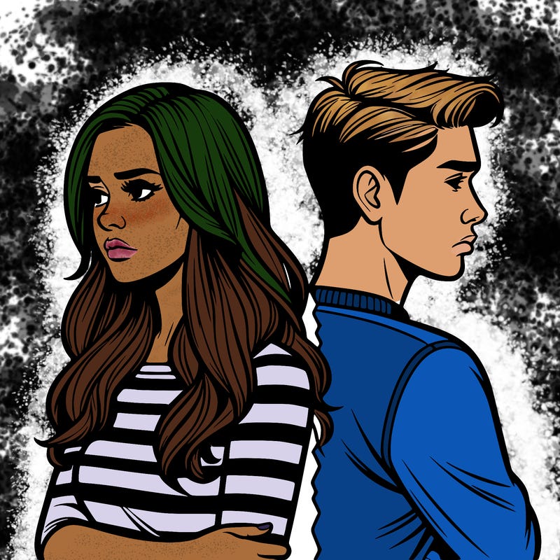 girl with a boyfriend  and braking  up