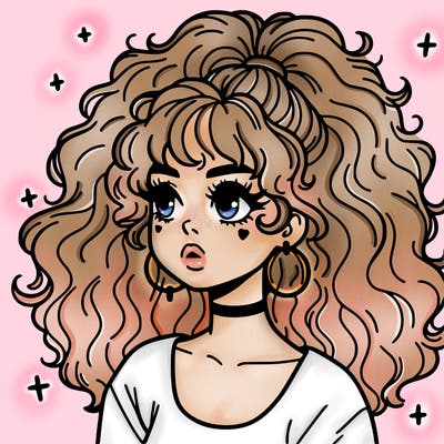 aesthetic girl with big hair