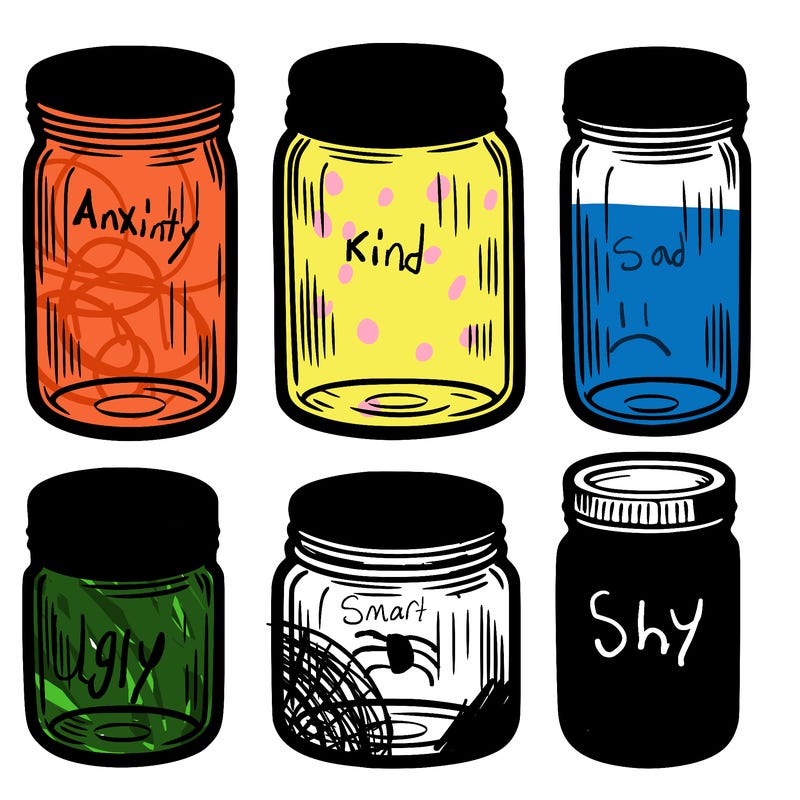 6 empty jars the same size