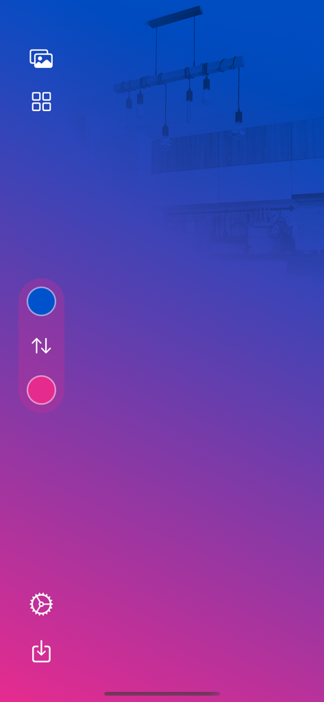 HomePaper for HomeKit - Interface do aplicativo HomePaper para criar gradientes e fundos personalizados para o aplicativo Apple Home