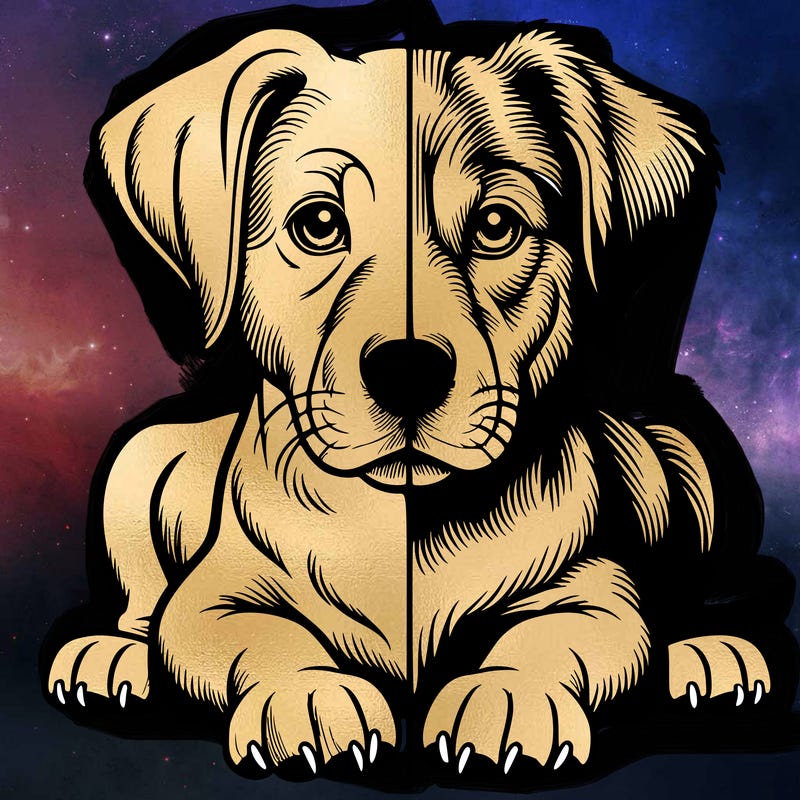 realistic dog split picture