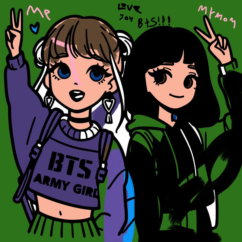 bts army girl k-pop group fan