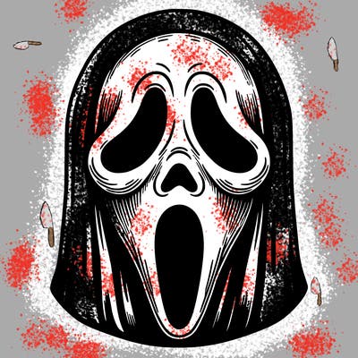 detailed ghostface mask