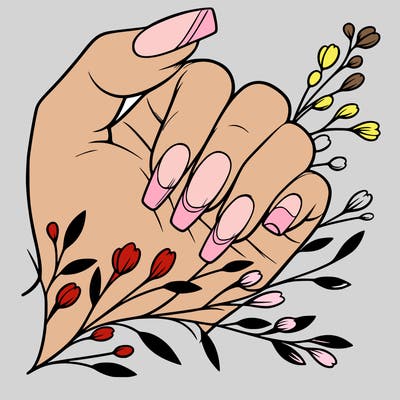 nails with french tip