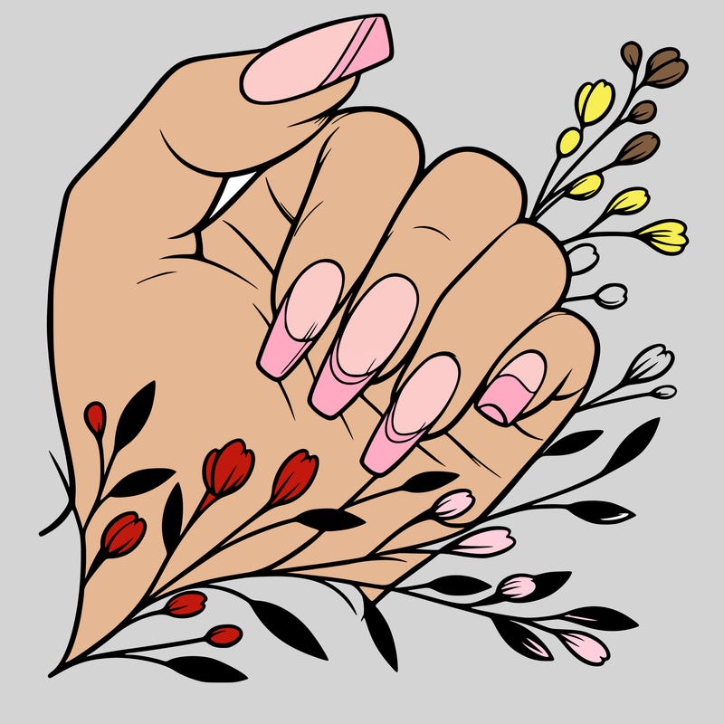 nails with french tip