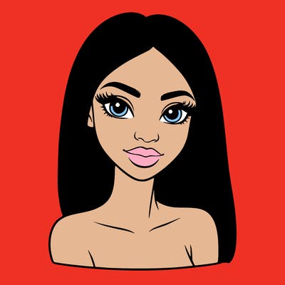 beautiful black woman with straight hair