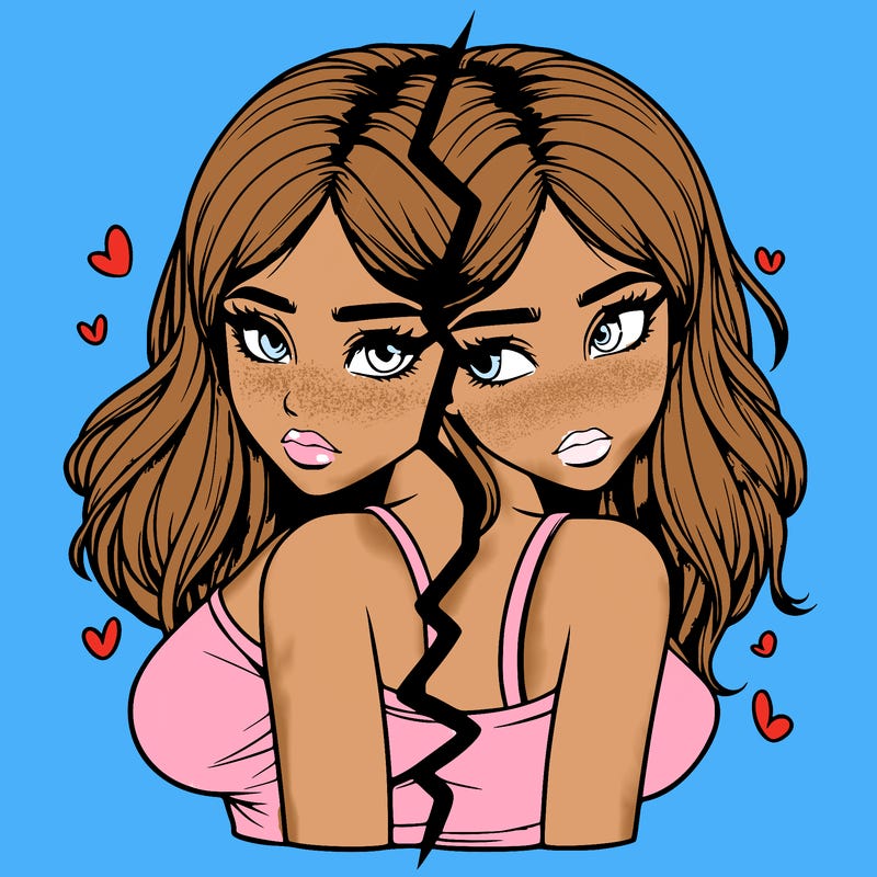 realistic girl split