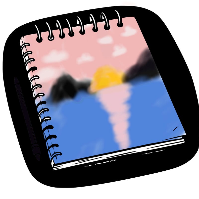 a blank sketch pad
