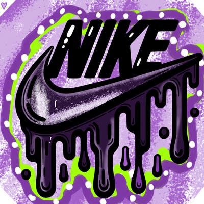 dripping nike logo