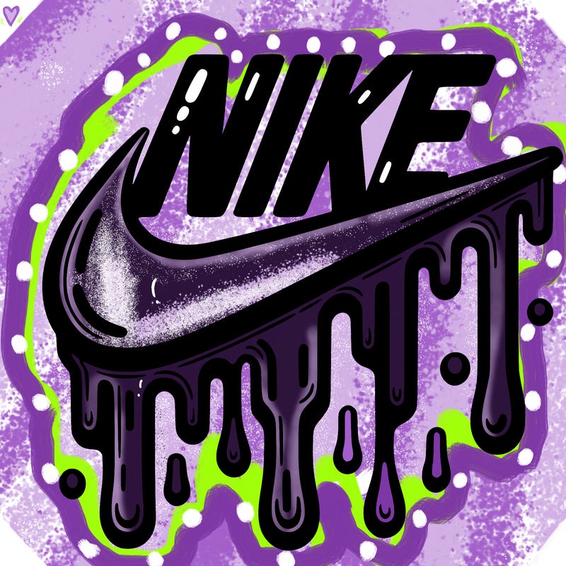 dripping nike logo