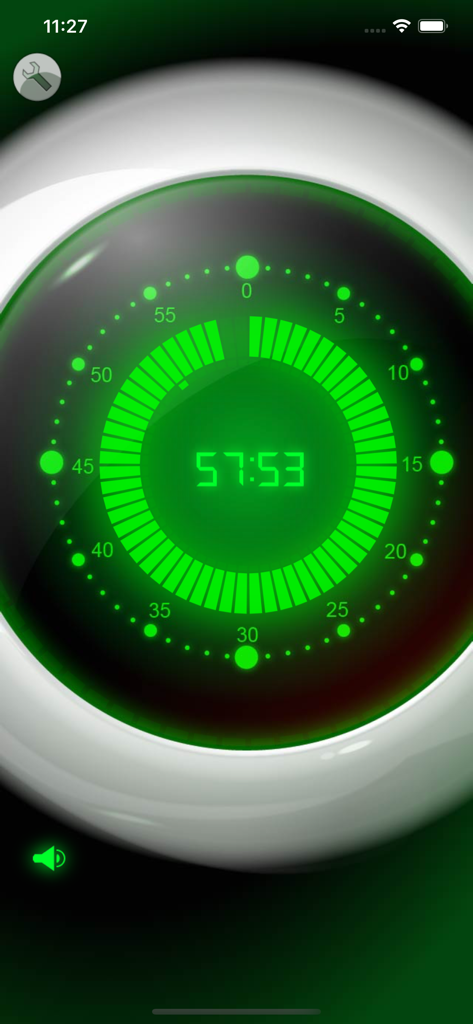 Best Kitchen Timer - Timer da cucina digitale con un'interfaccia visiva circolare verde luminosa e orologio di conto alla rovescia