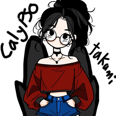 girl with a messy ponytail glasses a baggy crop top and jean shorts