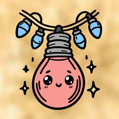 small bulb of a garland