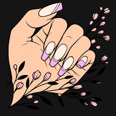 nails with french tip