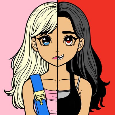 realistic girl split