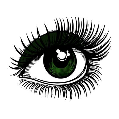 realistic eye long eylashes
