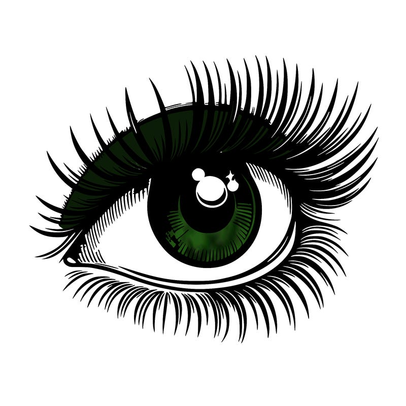 realistic eye long eylashes