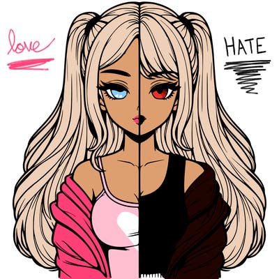 realistic girl split