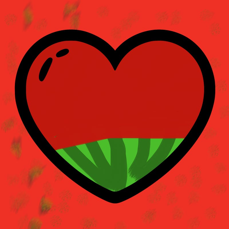 a blank heart