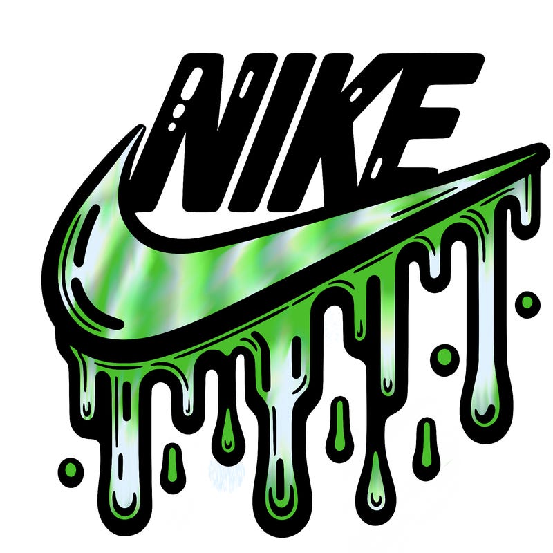 dripping nike logo