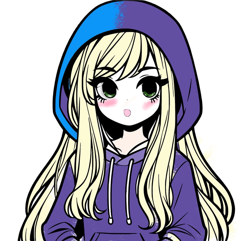 girl with long hair and wearing a hoodie