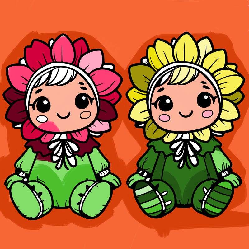 cute little baby in a sunflower costumes