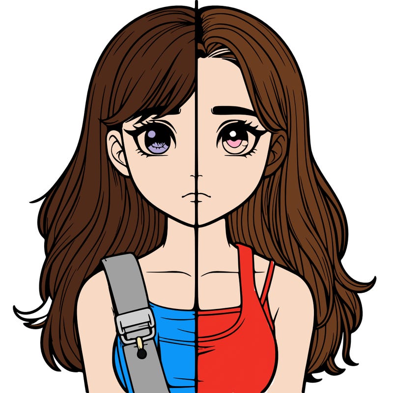 realistic girl split