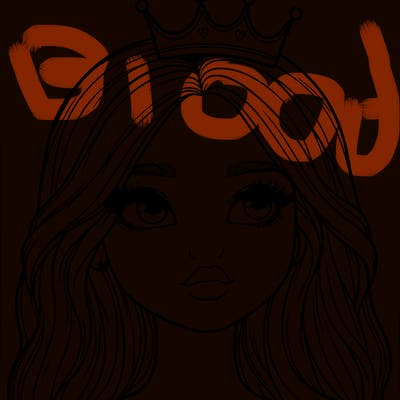 a realistic girl with a crown on