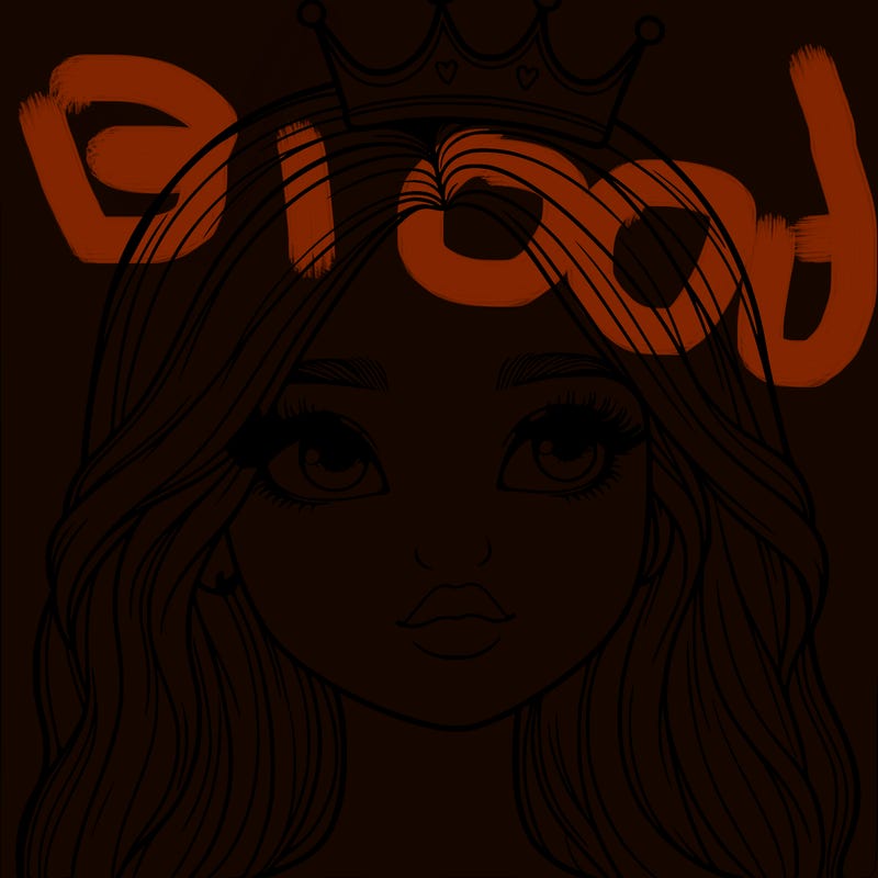 a realistic girl with a crown on