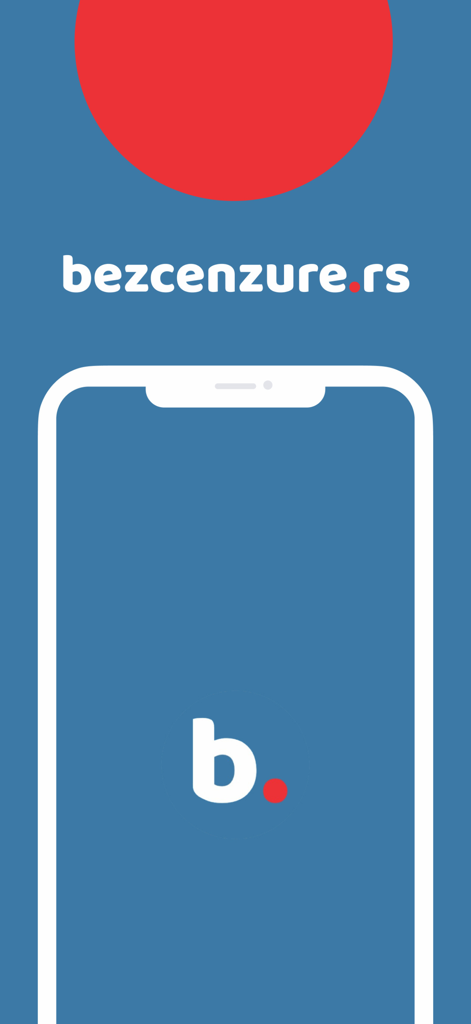 Bez Cenzure - ニュースポータルロゴを披露する検閲なしモバイルアプリのスプラッシュスクリーン