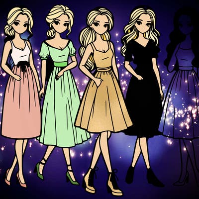 women in a dress
