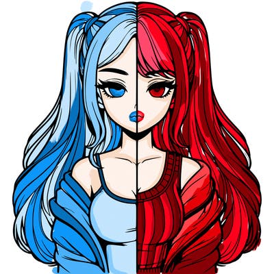 realistic girl split