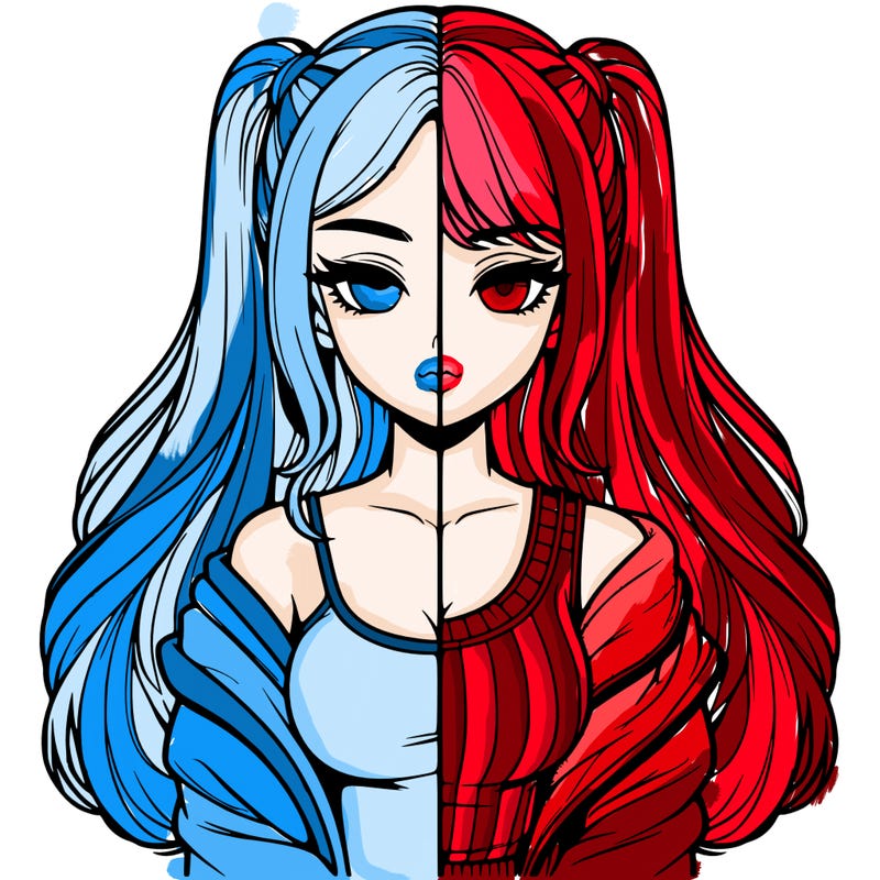 realistic girl split