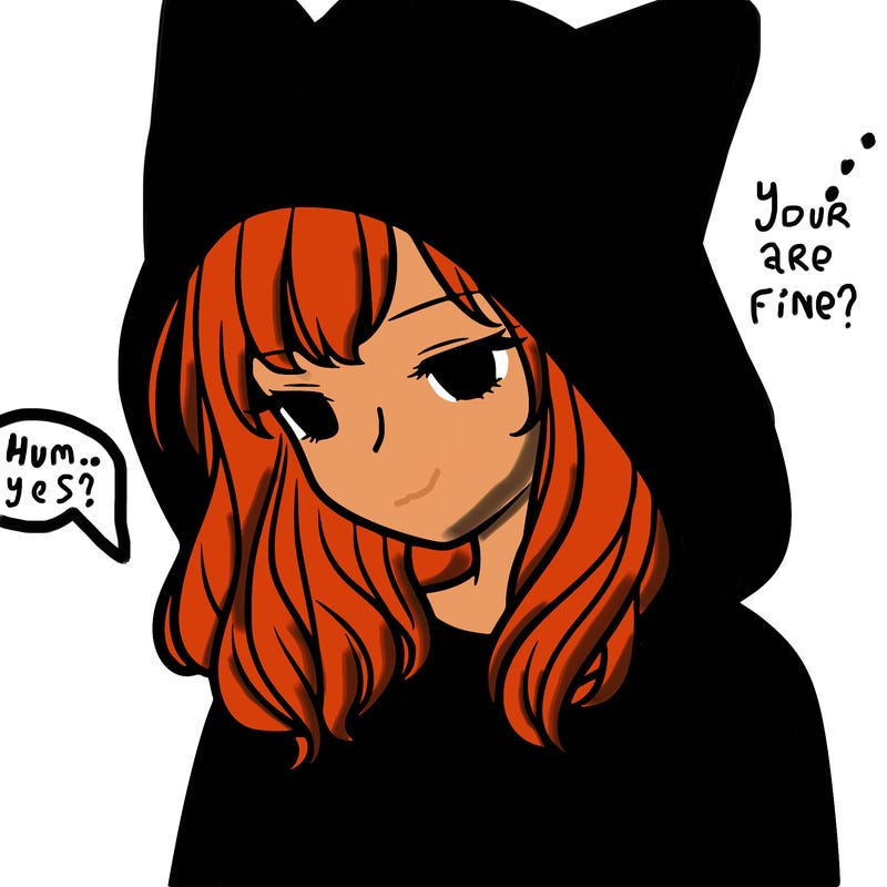 girl with a hoodie with hood over her head