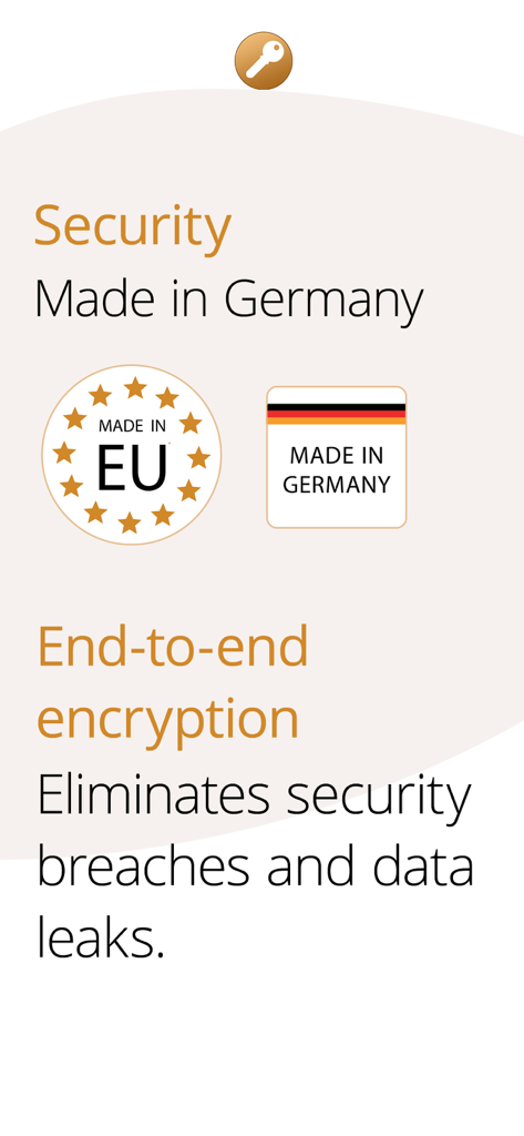 VPN Tracker security highlights including end to end encryption and Made in Germany status