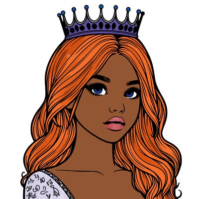 realistic girl with crown