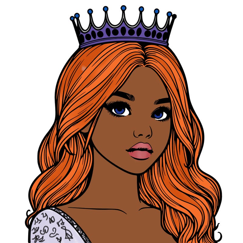 realistic girl with crown