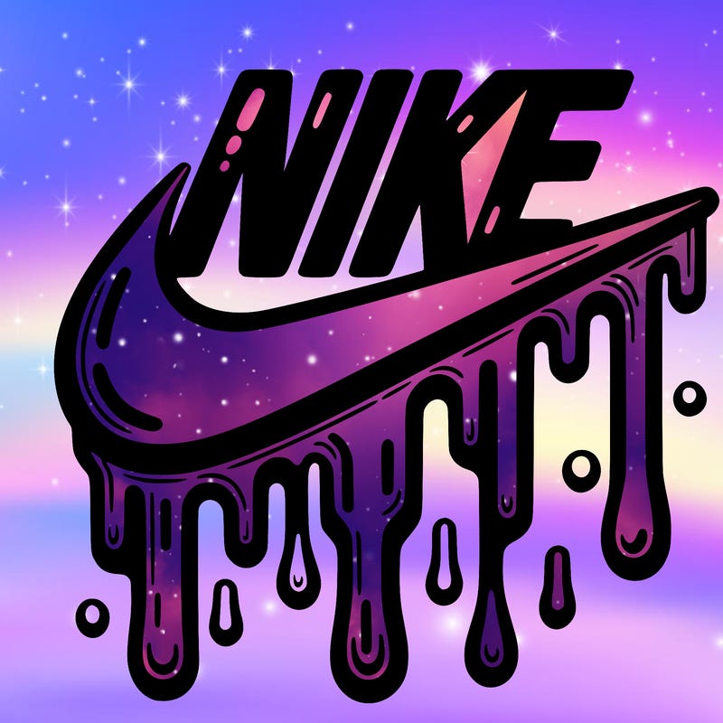 dripping nike logo