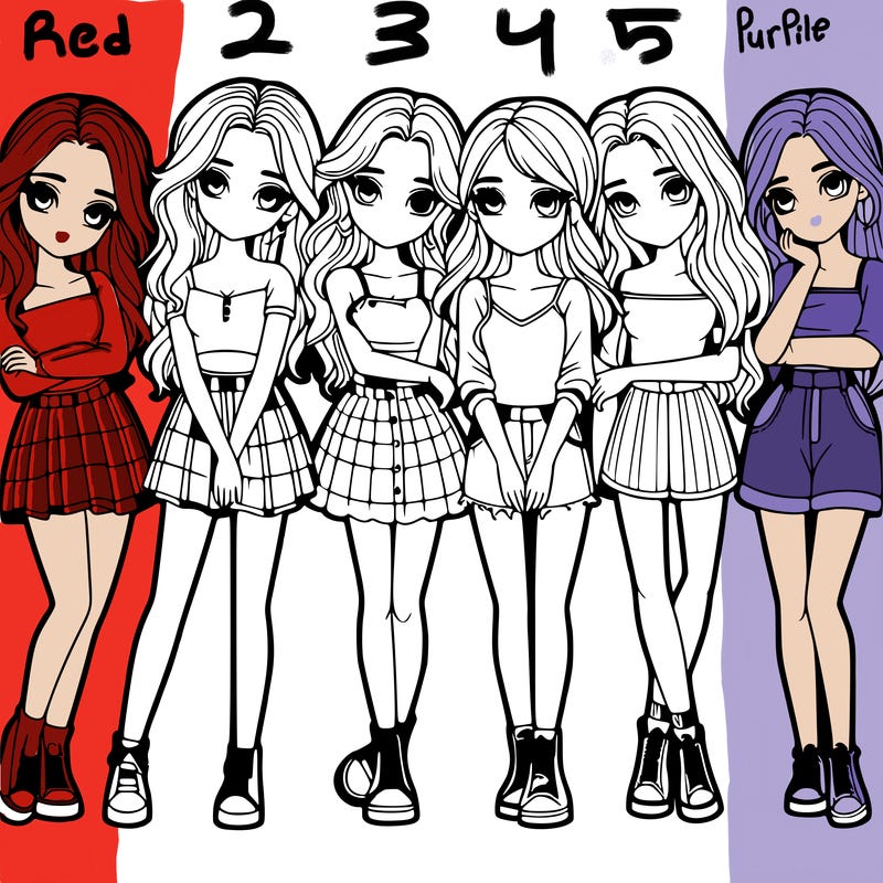 a group of girls realistic