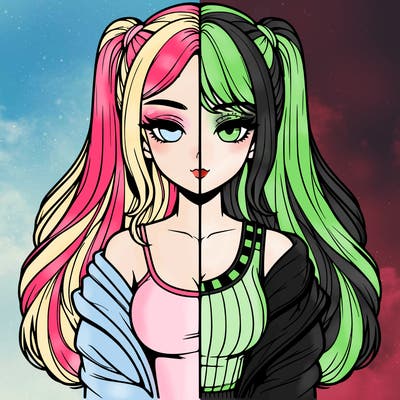 realistic girl split