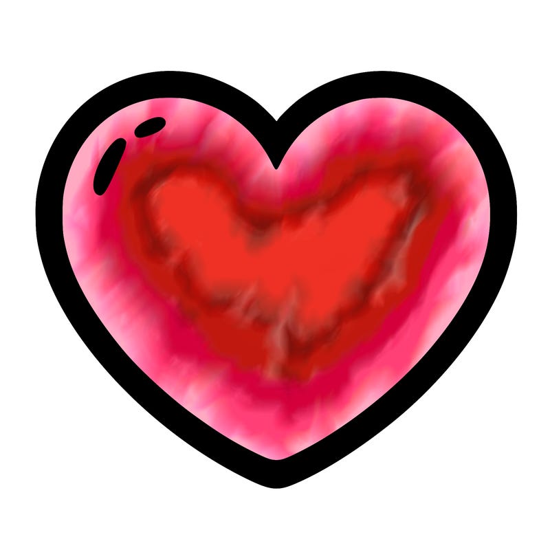 a blank heart