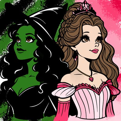 'elphaba and glinda (realistic)